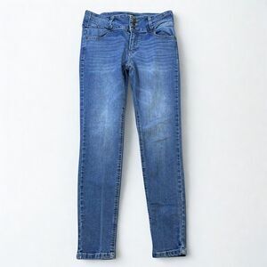 D.jeans Skinny Jeans Womens 6 Blue Stretch Denim Mid Rise Three Button